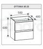 AQUAFORM - szafka podumywalkowa / podblatowa 2S 50 OTTIMA biały połysk AQ.401-1105011